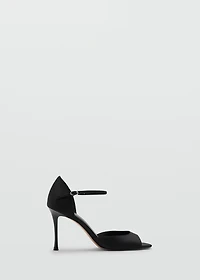 Satin high-heeled sandal