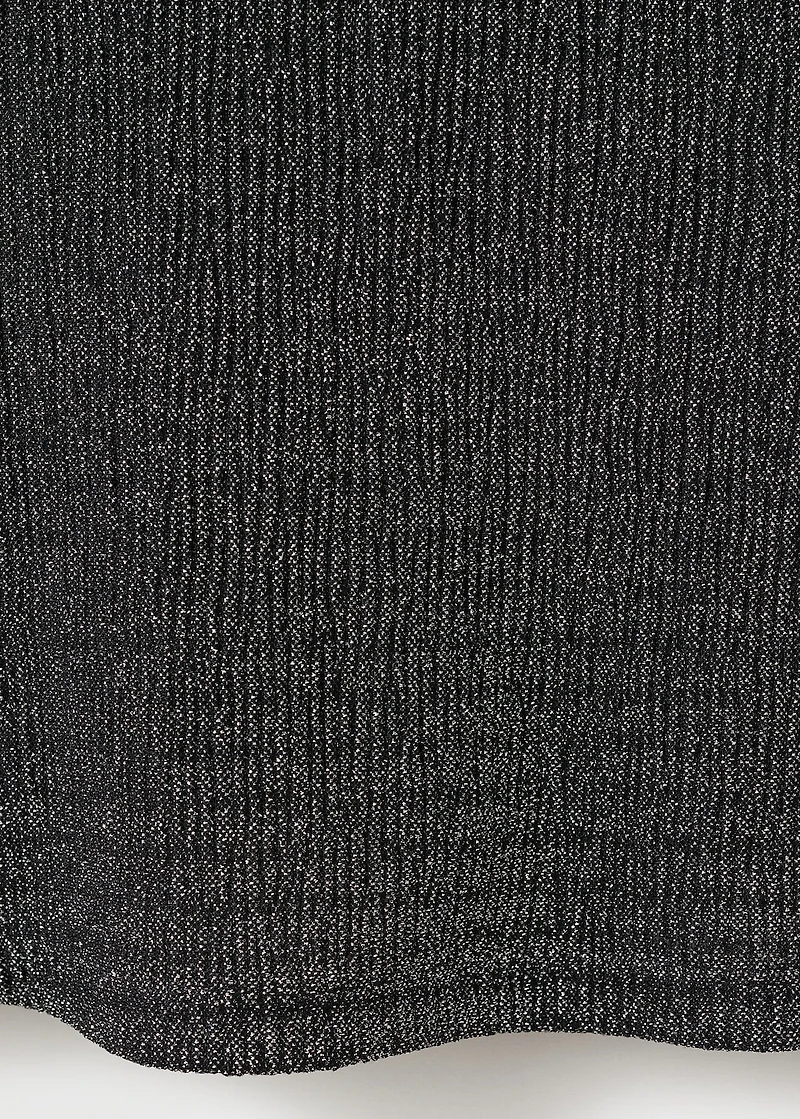 Short-sleeved lurex t-shirt