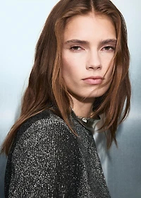 Short-sleeved lurex t-shirt