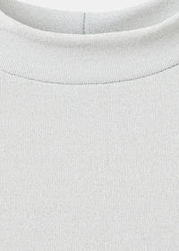 Lurex t-shirt with perkins neck