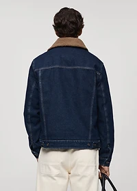 Denim jacket with shearling lining