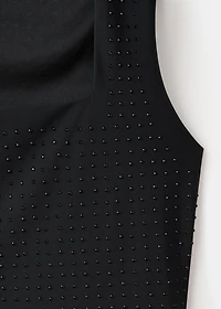 Strappy top with rhinestone detail