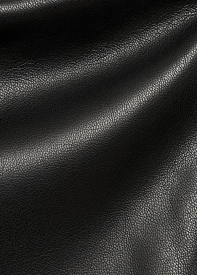 Off-the-shoulder faux-leather top