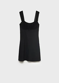 Gathered neckline dress