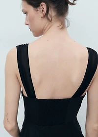 Gathered neckline dress