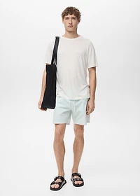 Seersucker swimming trunks