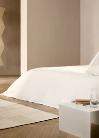 300-thread count cotton percale duvet cover for 53.15/55.12 bed