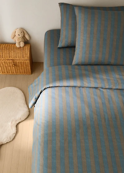 Children's Kodak-striped duvet cover for 90 cm bed