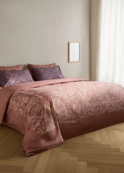 Percale cotton floral-print duvet cover for cm bed