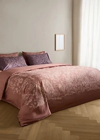 Percale cotton floral-print duvet cover for 90 cm bed