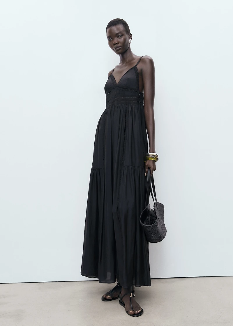 Long dress with lace details