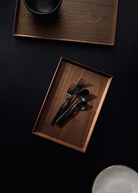 Medium solid wood decorative tray