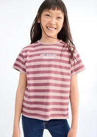 Printed striped T-shirt