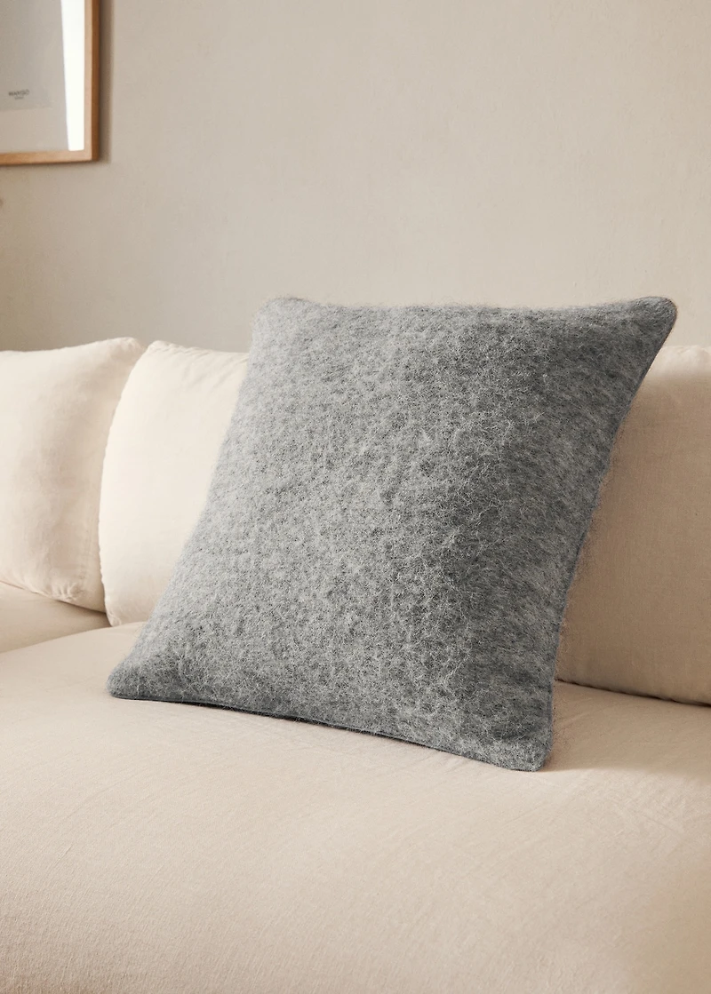 Carded-effect cushion cover 50x50 cm
