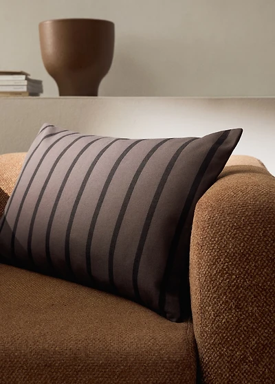Cotton two-tone striped cushion cover 40x60 cm