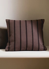 Cotton cushion cover with two-tone stripes 40x40 cm