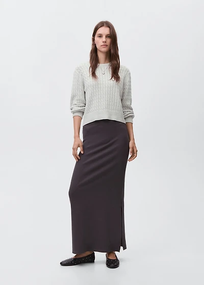 Braided knitted sweater