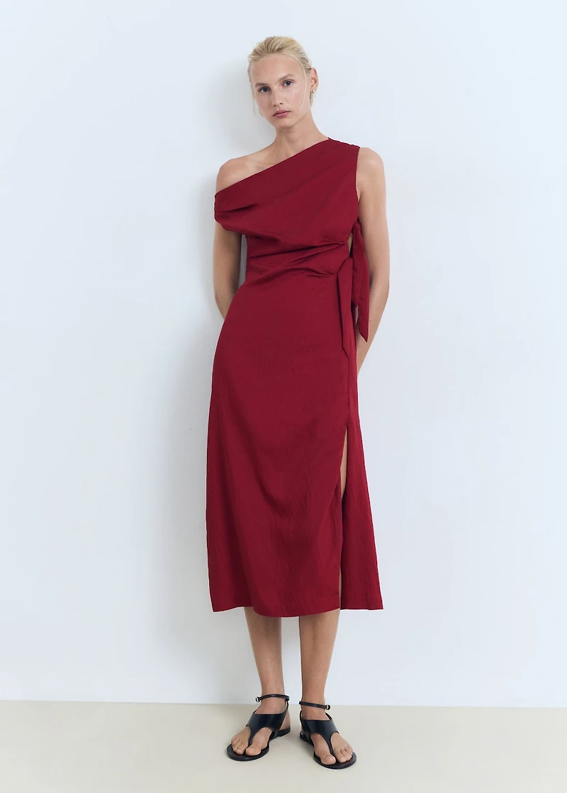 Asymmetrical knotted dress