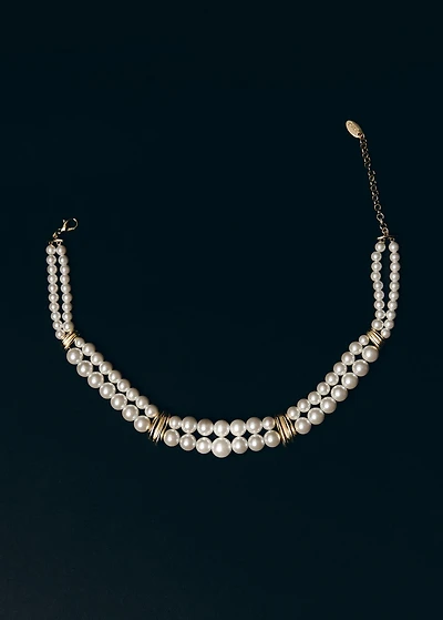 Pearl and crystal choker