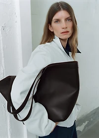 Large leather shoulder bag