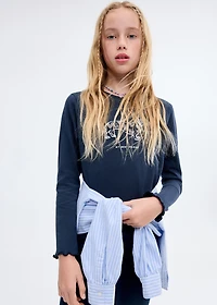 Beaded embroidery T-shirt