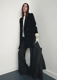 Double-breasted wool coat