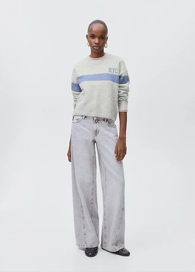 Knit embroidered sweater