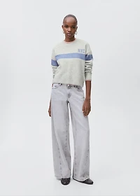 Knit embroidered sweater