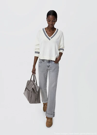 Knit striped sweater