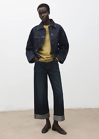 Oversized sweater with ribbed trim