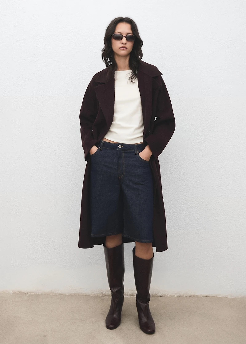 Long-sleeved fine-knit sweater