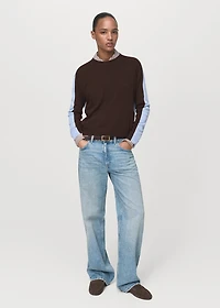 Combined-design sweater