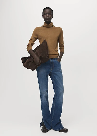 Wool-blend turtleneck sweater