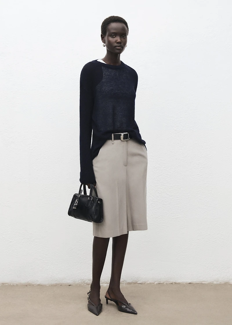 Semitransparent knitted sweater