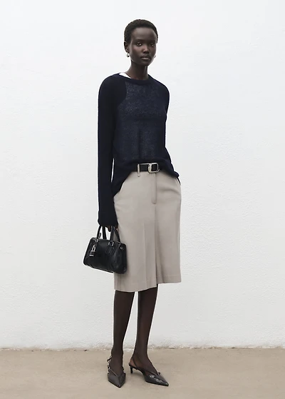 Semitransparent knitted sweater