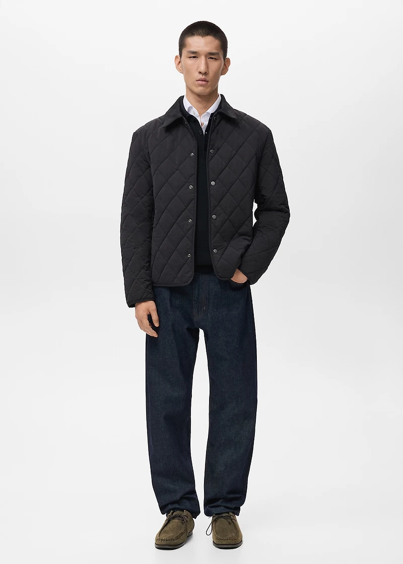 Quilted water repellent jacket