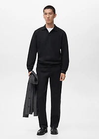 Regular-fit polo sweatshirt