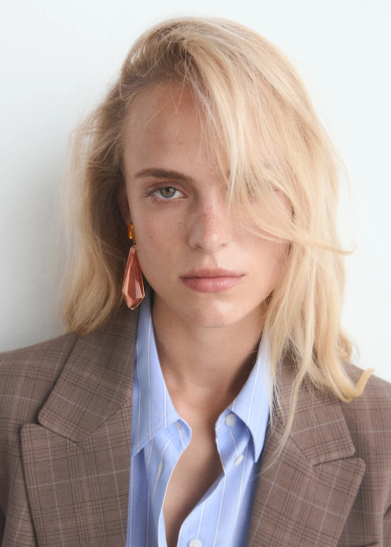 Bicolour pendant earrings