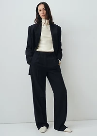 Pinstripe suit trousers