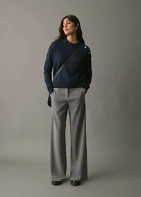 Buttons detail knit sweater