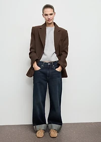 Short-sleeved knitted sweater