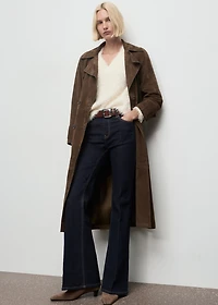 Faux-fur knitted sweater