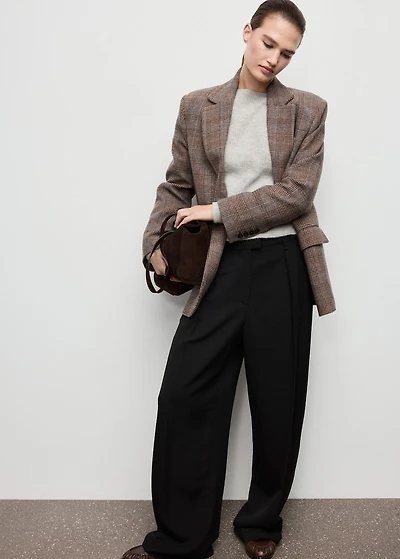 Knitted ribbed sweater