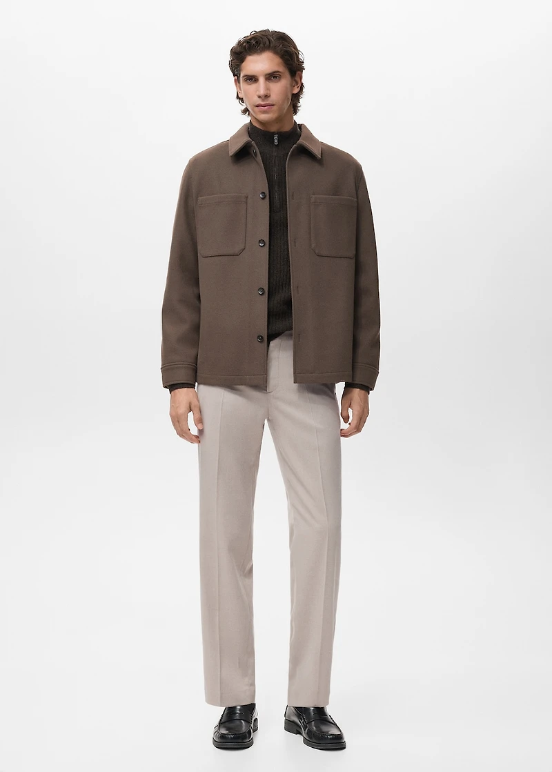 Regular-fit pleated pants