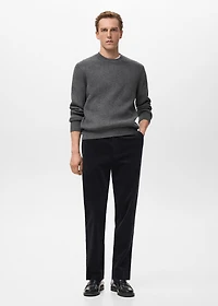 Knitted ribbed sweater