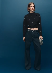 Perkins-neck sweater with spheres