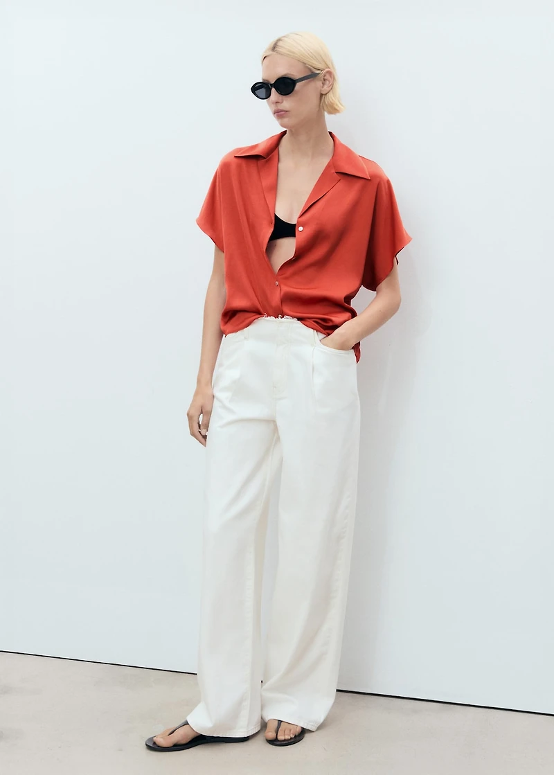 Short sleeve fluid shirt