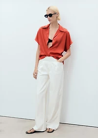 Short sleeve fluid shirt