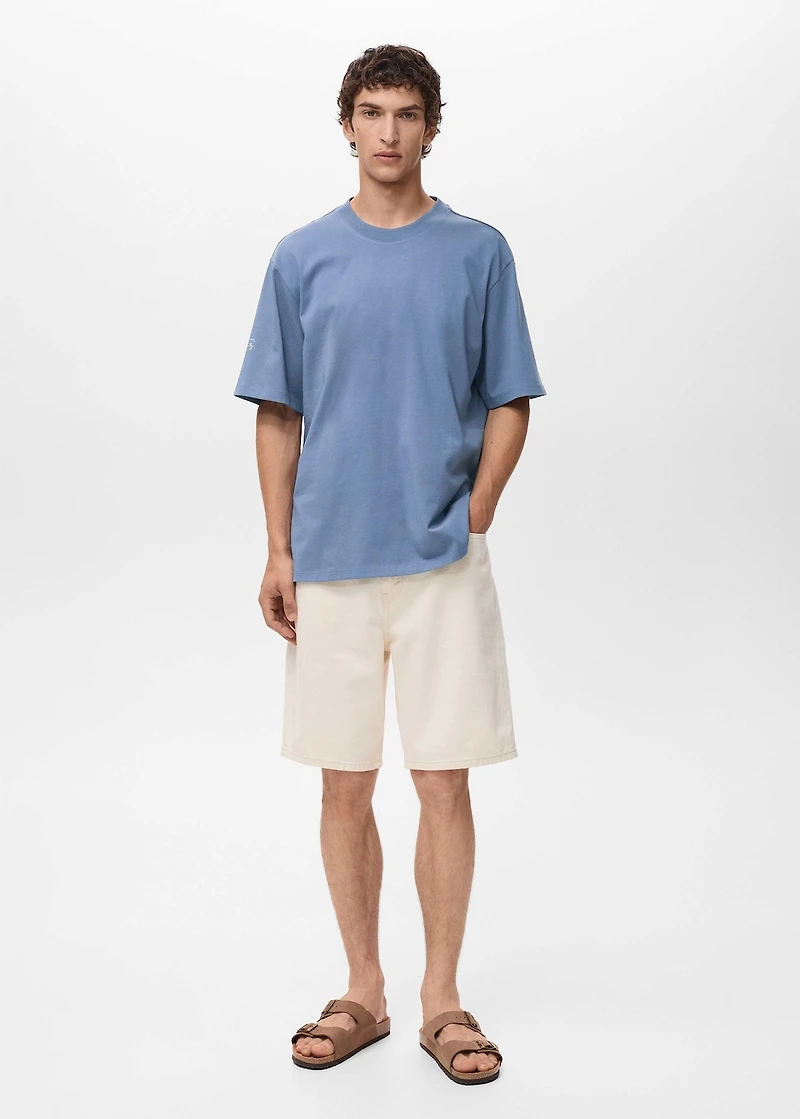 T-shirt with printed patch