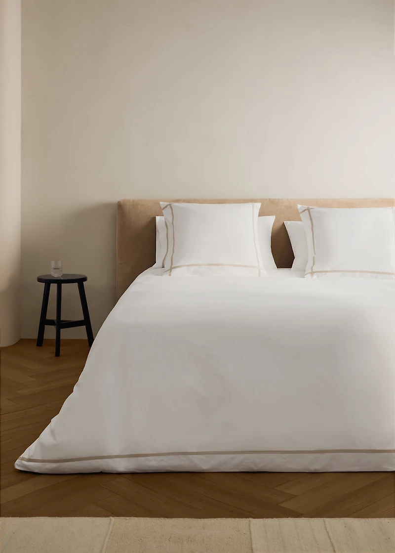 200-thread count percale cotton duvet cover for 180/200 cm bed